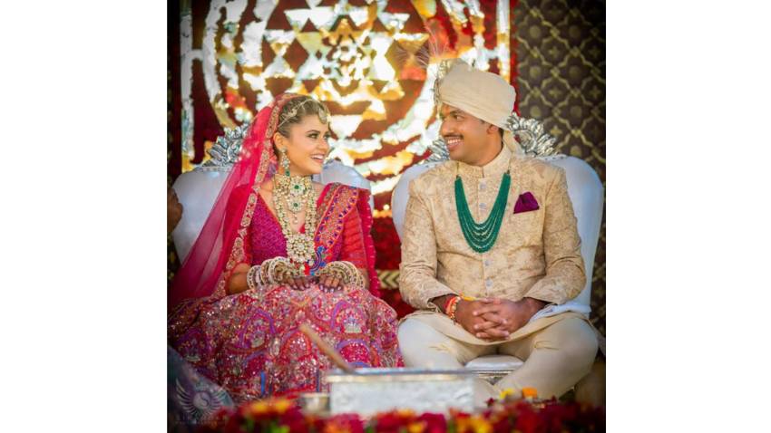 Founder of Manikchand Groups Daughter Janhavi R Dhariwal ties knot With entrepreneur and film producer Punit Balan