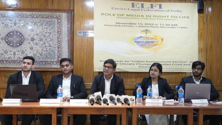 High Time to Float Indian Environment Service to Mitigate Pollution Crisis & Climate Change: Enviro -  Legal Federation of India (ELFI)