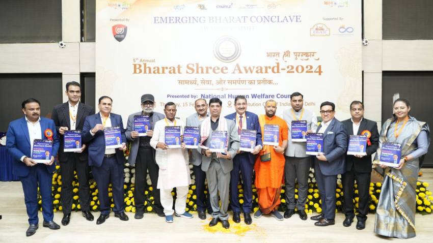 National Human Welfare Council Presents 5th Annual Bharat Shree Award 2024 at Constitution Club of India, Delhi